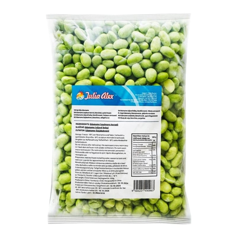 Edamame sójové boby loupané, blanšírované 500g ( 20ks / 1krt ) 1 Edamame sójové boby loupané, blanšírované 500g ( 20ks / 1krt )